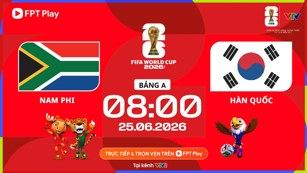Link xem trực tiếp Nam Phi và Hàn Quốc (bảng A World Cup 2026)

